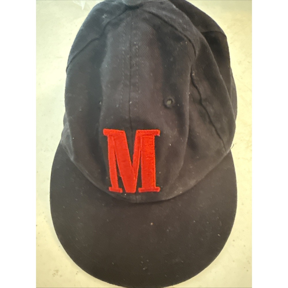 Vintage Marlboro Hat Black Red Vanguard Strap Back Cap w/ Horse Logo 90's